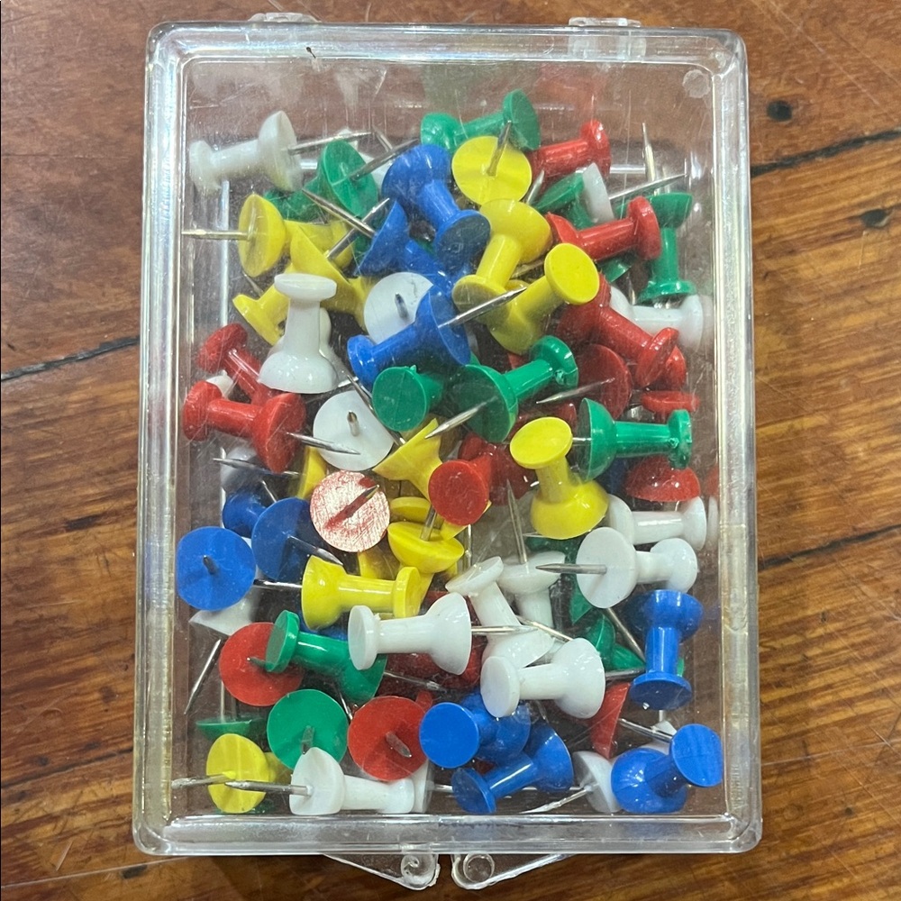 Assorted Color Push Pins - Picture 2 of 2